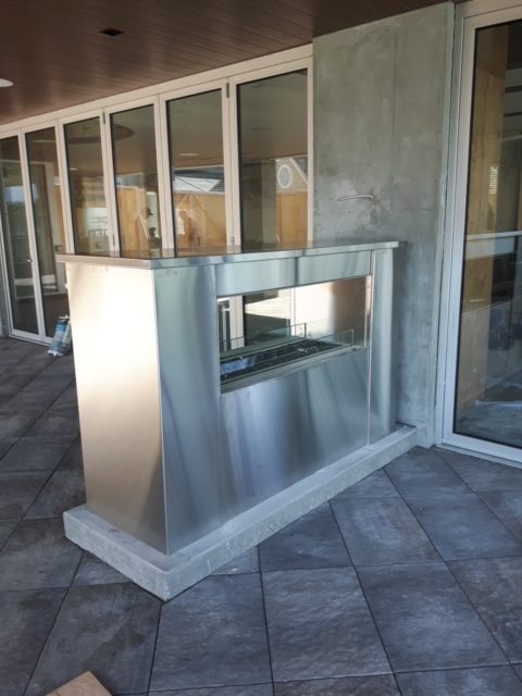 Stainless counter